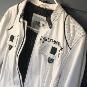 Women’s white Harley Davidson Leather jacket